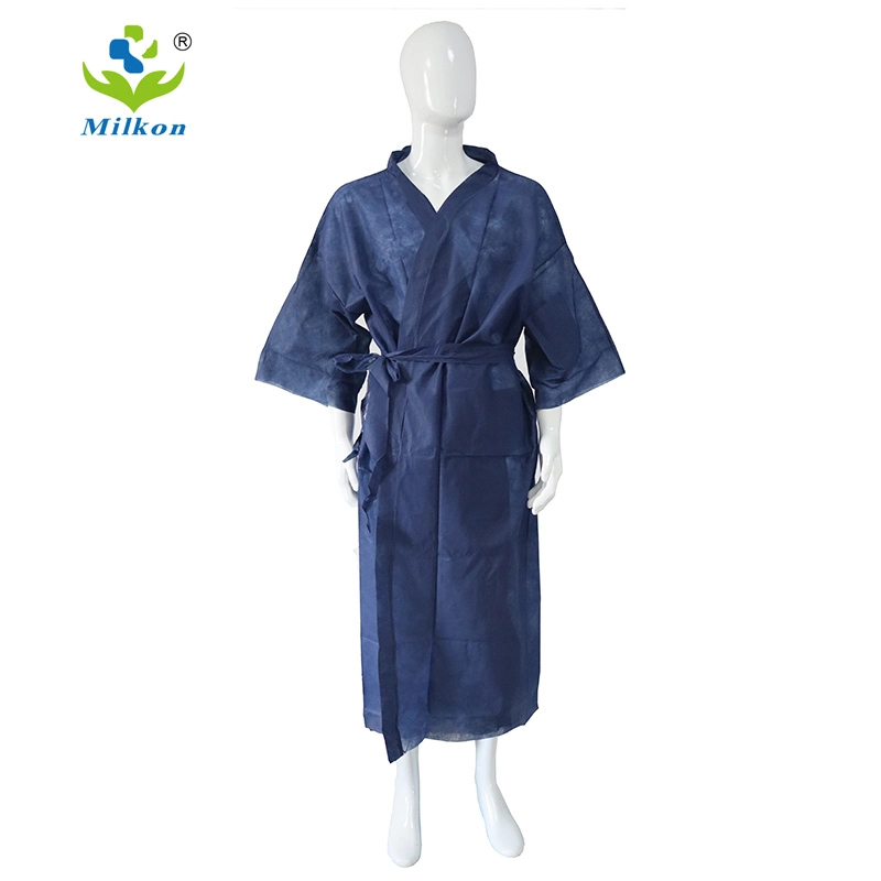 China Wholesale Non Woven Comfortable SPA Uniform Long Tunics Disposable Kimono for Women